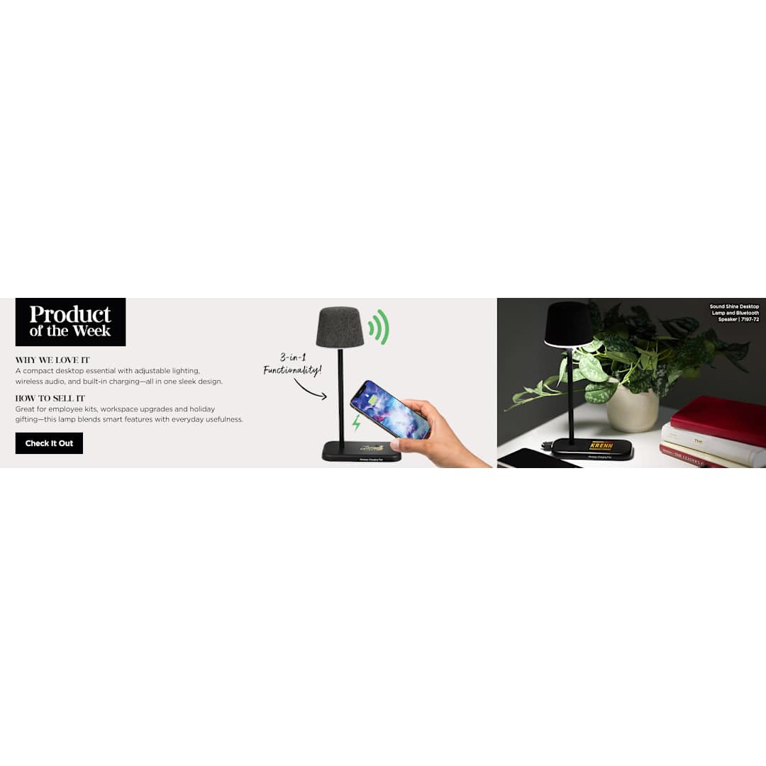 Sound Shine Desktop Lamp and Bluetooth Speaker